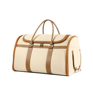 swift cowhide and canvas pet bag
