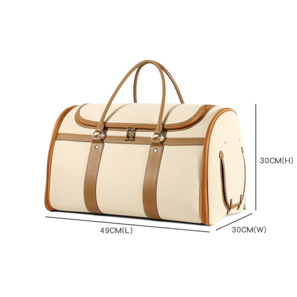swift cowhide and canvas pet bag - Image 3
