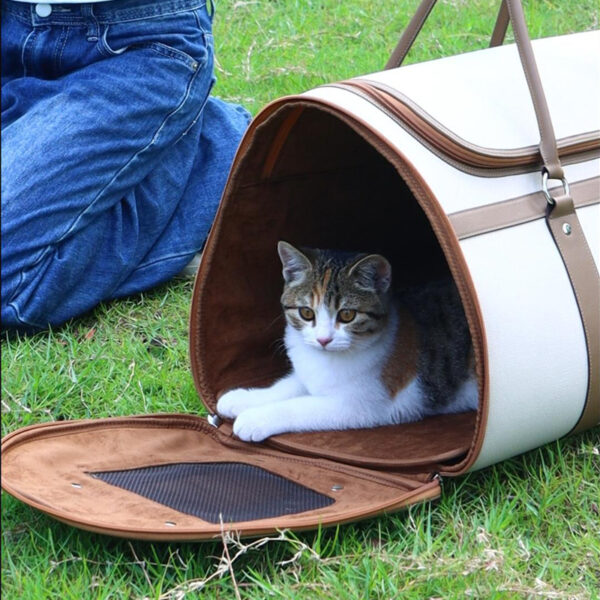 swift cowhide and canvas pet bag - Image 2