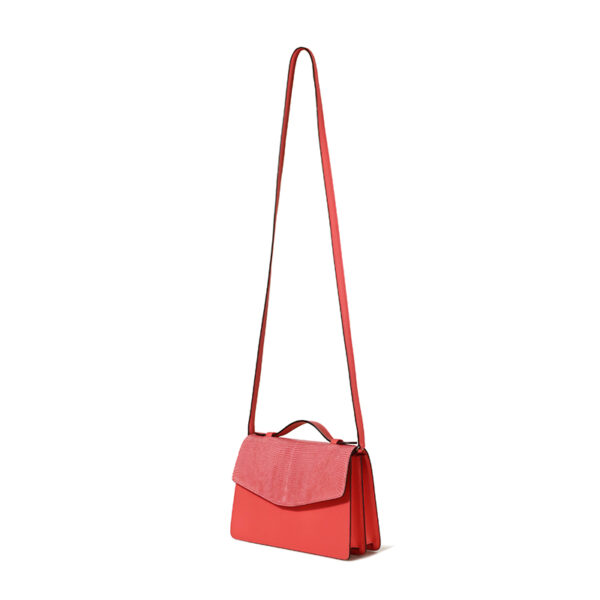 Fashionable lizard genuine leather flap single-shoulder bag - Image 7