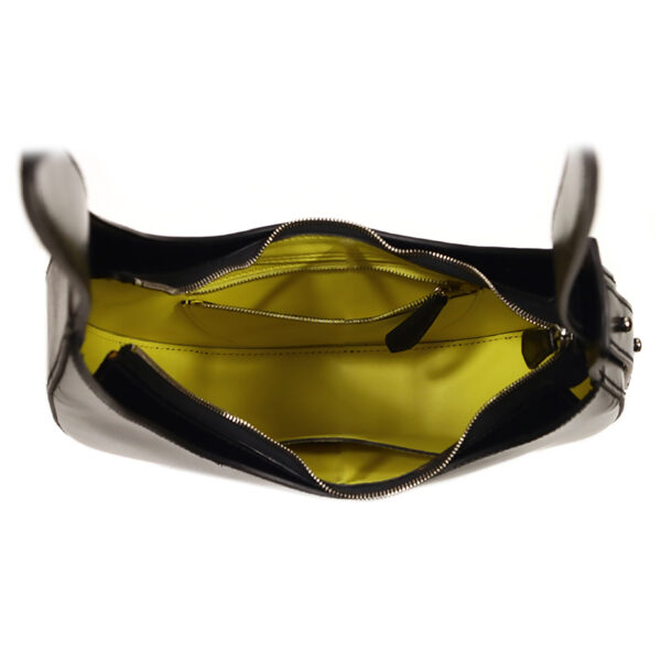 Half-moon design box cowhide underarm bag - Image 5