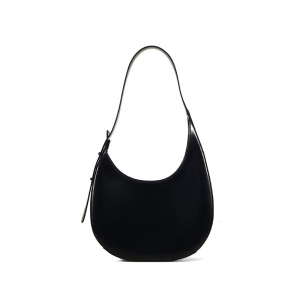 Half-moon design box cowhide underarm bag - Image 2