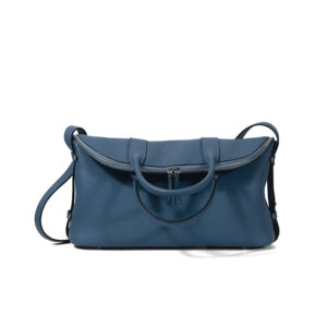 evercolor leather folding design women's horseshoe bag