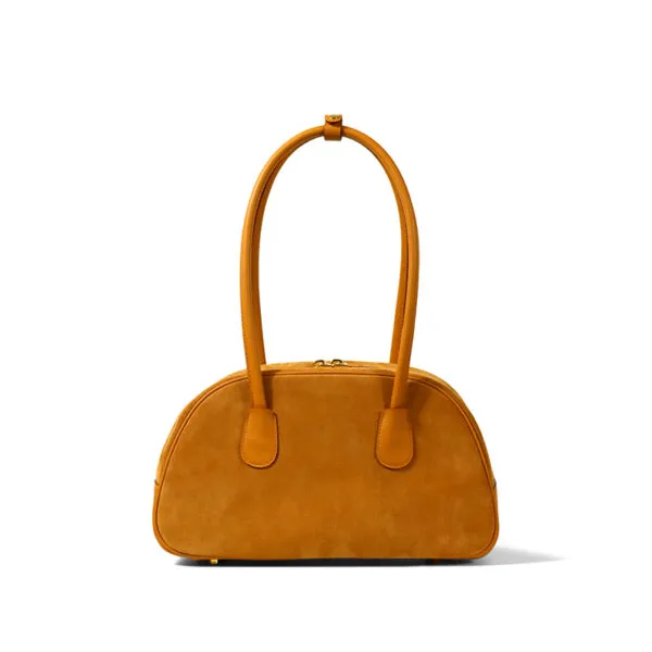 Reverse smiling face suede underarm bag