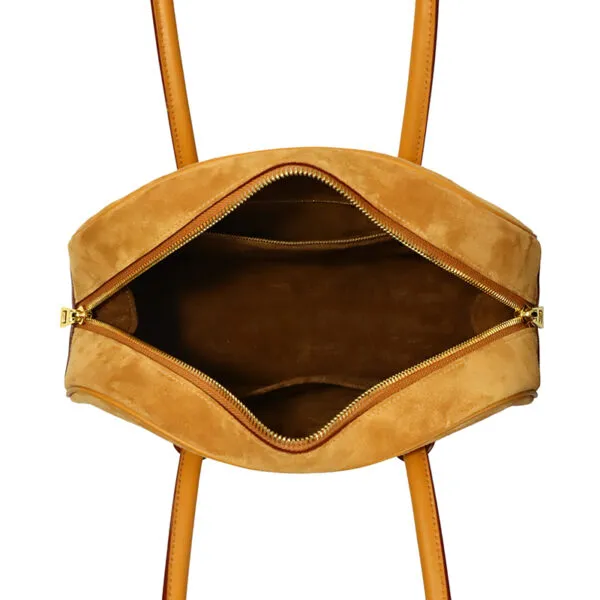 Internal smiling suede underarm bag