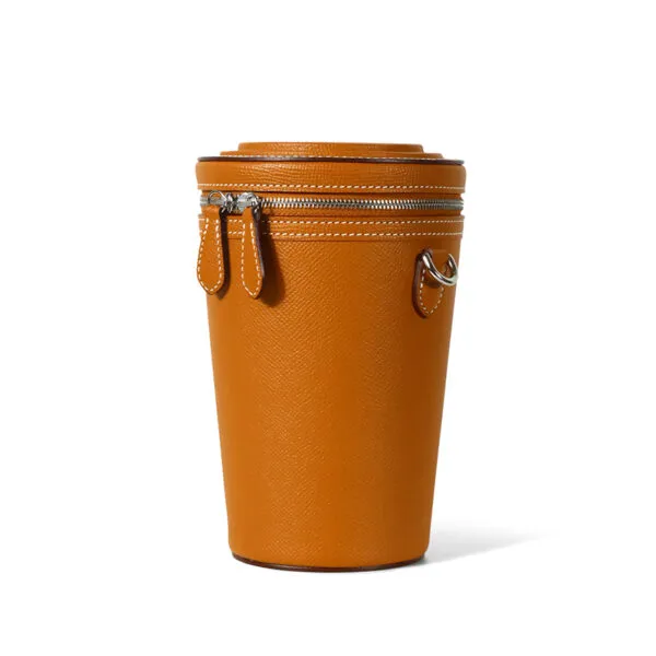 Epsom Leather Cylindrical Mini Crossbody Bag - Three-quarter View