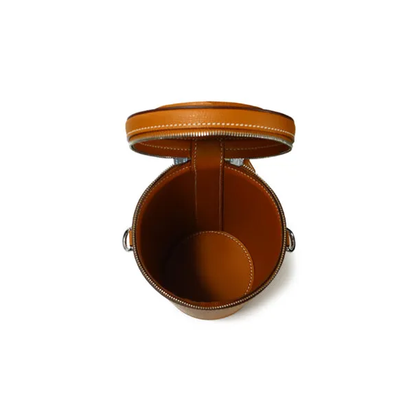 Epsom Leather Cylindrical Mini Crossbody Bag - Interior View