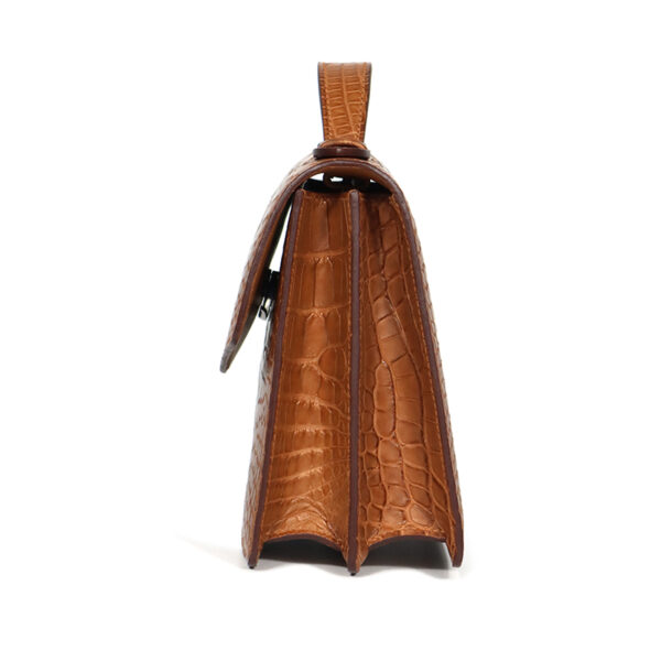 Fashionable flip-top magnetic clasp crocodile bag - Image 6