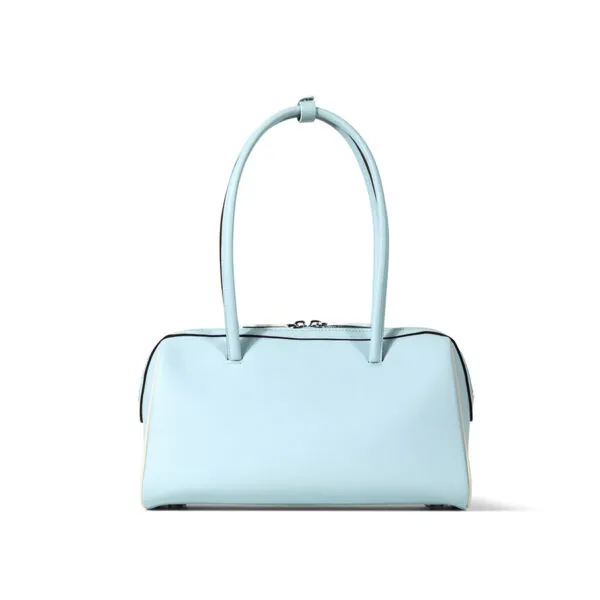 Front swift leather cylindrical women underarm bag