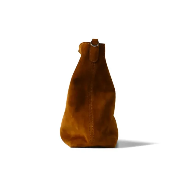 Large-Capacity Suede Crossbody Shoulder Bag - Side view