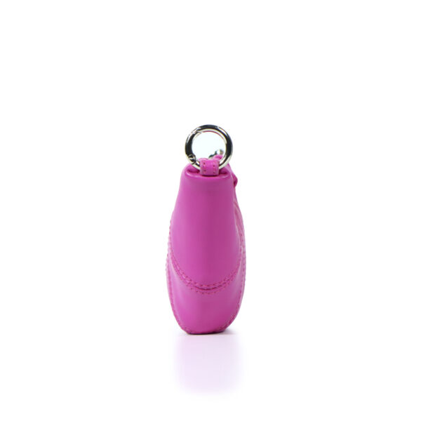 Portable small genuine leather horn bag - side views