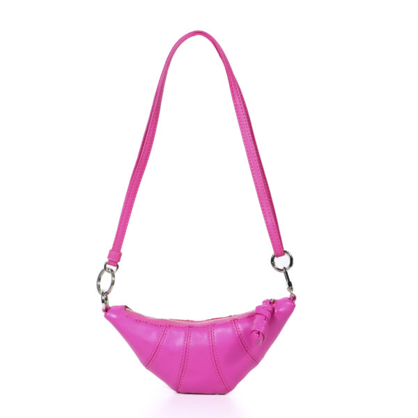 Portable small genuine leather horn bag - front