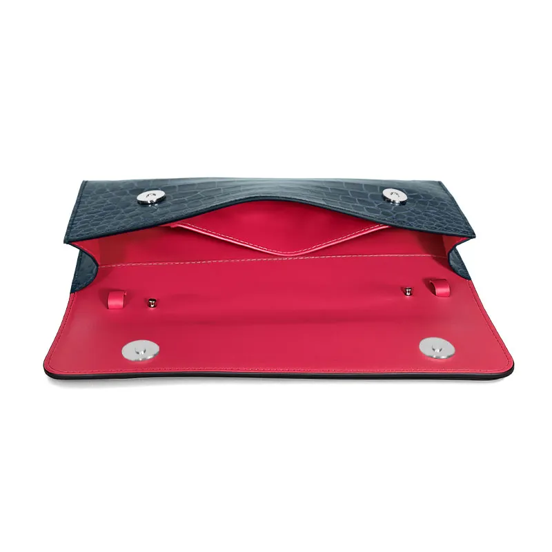 Flip-top Shiny Nile Crocodile Clutch bag - Interior diagram